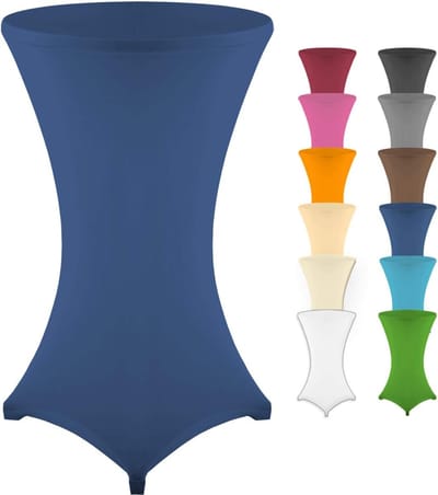 Statafelhoes Stretch - Hoes voor statafel - Feestelijke evenementen - Öko-Tex keurmerk - Ø80-85cm - Blauw