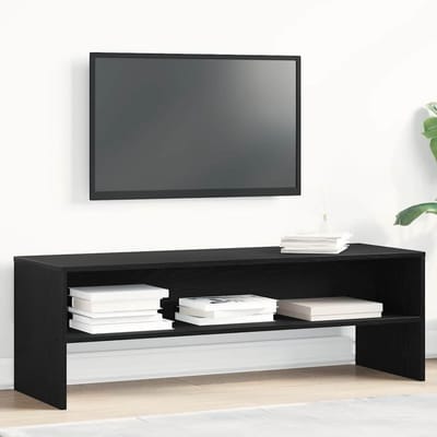 TV Kast - Dressoir Media - Woonkamer Opbergen - Veel Opbergruimte - 120cm Breed - Zwart Eiken