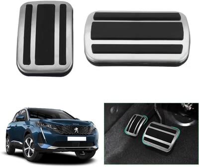 Pedaal Covers - Auto Pedalen - Veilig Rijden - Antislip Rubber - 2 Stuks - Zilver
