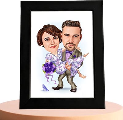 Liefdeskoppel Karikatuur - Jouw Foto, Jouw Liefde - Cadeau - Verjaardag - Kerst - Kado - Valentijn - Gepersonaliseerd Cadeau