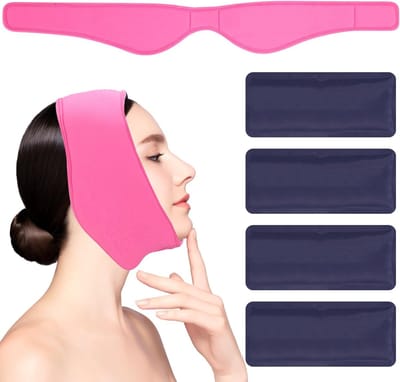 Koelkompressen en Koelpads voor Verstandskiezen - Koude en Warmte Therapie, 4 Stuks Gelpacks (Roze)