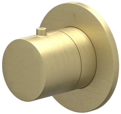 IVY Bond Afbouwdeel flow-through stopkraan symmetry met rond rozet Geborsteld mat goud PVD