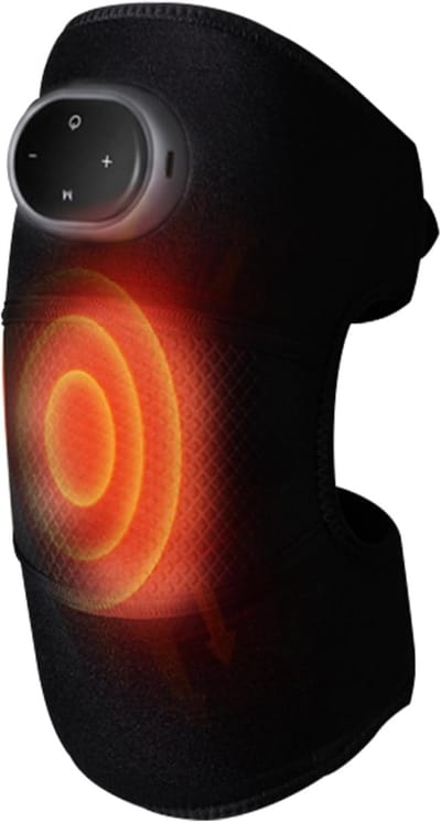 Knie Massage Apparaat - Massageapparaten - Artrose - Kniemassage Apparaat - Knie Massager - Alternatief Kniebrace - Elleboog Massage - Draadloos -Zwart