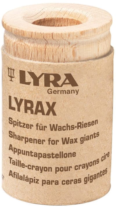 Lyra puntenslijper wasstiftjes hout bruin - slijper voor waskrijtjes.