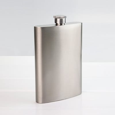 Heupfles - 200ml - Drankfles - Festivalfles - RVS - Drinkfles - Zakfles -Veldfles - Zilverkleurig - Jonyx