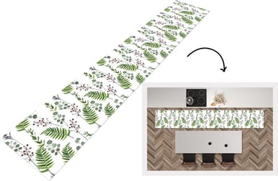 Keukenloper - Loper keuken - Planten - Patronen - Bladeren - Kruiden - 300x50 cm - Keukenloper vinyl