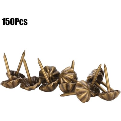 150 stuks Bekledingsnagels Retro Glanzend Patroon Bankdecor DIY Kledingaccessoires IJzer 11MM