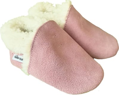 Babyslofjes winter suede van Baby-slofje - Roze maat 16/17