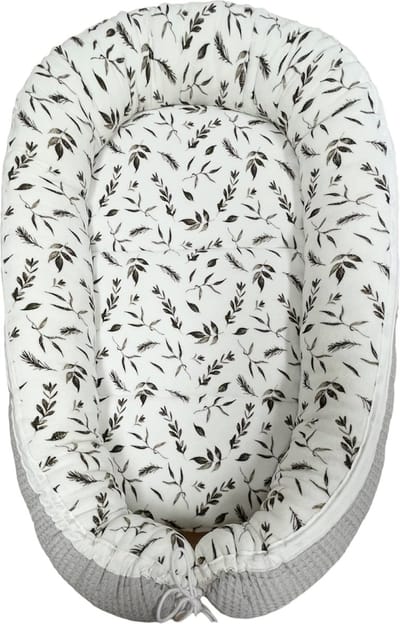 Kl4vertje - babynestje beige velours print