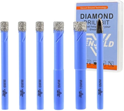 5-delige Diamant Tegelboor Set incl. 6mm Carbideboor voor Keramiek, Marmer en Graniet