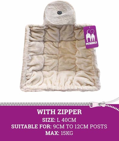 Petrebels Hangmat Sleeper ZIP square L 40cm - Cream