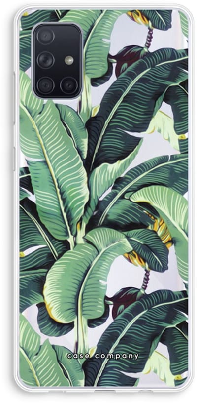 Case Company® - Hoesje geschikt voor Samsung Galaxy A71 hoesje - Bananenbladeren - Soft Cover Telefoonhoesje - Bescherming aan alle Kanten en Schermrand