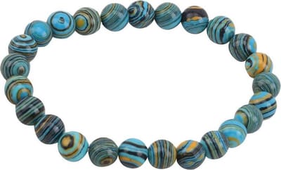 Fako Bijoux® - Natuursteen Kralenarmband - Classic - 8mm - Blauwe Malachiet
