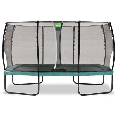 EXIT Allure Classic Trampoline 244x427cm - Op Poten - Rechthoekig - Trampoline Buiten - Voor Kinderen - Groen