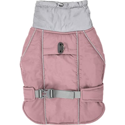 Hondenjas voor koud weer Warme hondenjas Reflecterende hondenjas Waterdichte winddichte hondenwinterjas 2XL roze