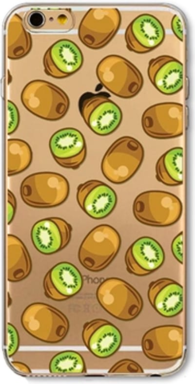 Peachy Doorzichtig Kiwi hoesje geschikt voor iPhone 6 6s TPU silicone cover fruit transparant groene Kiwi`s