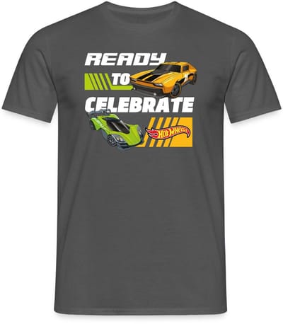 Hot Wheels Verjaardagsdesign Klaar Om Te Vieren T-Shirt Heren