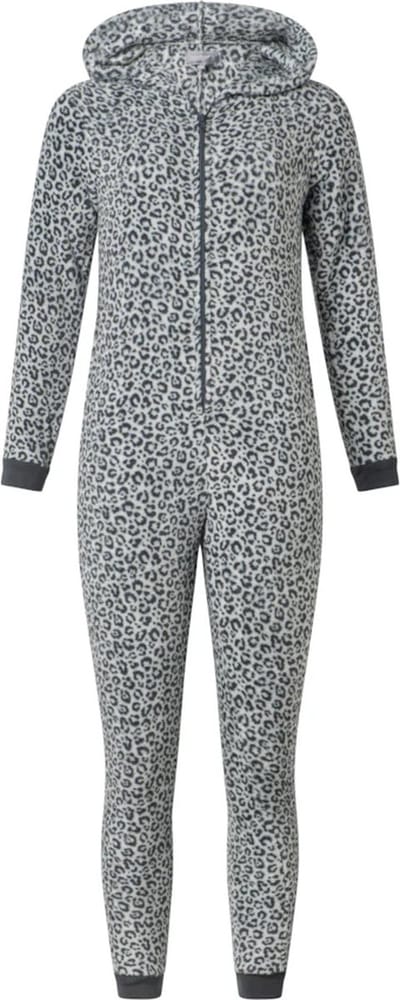 Cocodream meisjes onesie fleece - maat 140 - Panter - grijs