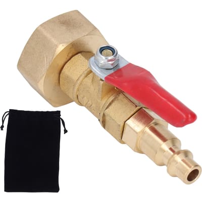 Messing Winterklaar Blaasadapter 14in Mannelijke Snelkoppeling 34in Mannelijke GHT Draad Tuinirrigatie beige