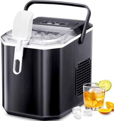 IJsmachine Mini - Compacte Maker - Snelle IJsvorming - Zelfreinigende Functie - 6 Minuten Cycli - Zwart