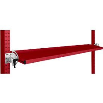 Manuflex kantelbare opbergconsole, voor de serie Universal of Profi, bruikbare diepte 195 mm, voor tafelbreedte 1750 mm, robijnrood