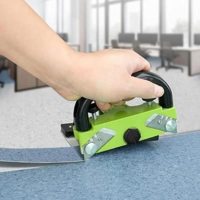 Vloersnijder Handmatig - Vloer Installatie Tool - Naadloze Vloeren Leggen - Verstelbare Snijdiepte - Compact Ontwerp - Grijs