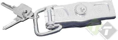 Grendelslot, Grendel slot, Slot, 101mm x 31mm, capaciteit 400 daN, inc. 2 sleutels