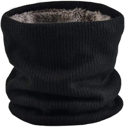Famanu – Nekwarmer voor winter, dikke fleece colsjaal met dubbele voering, wind- en stofdicht