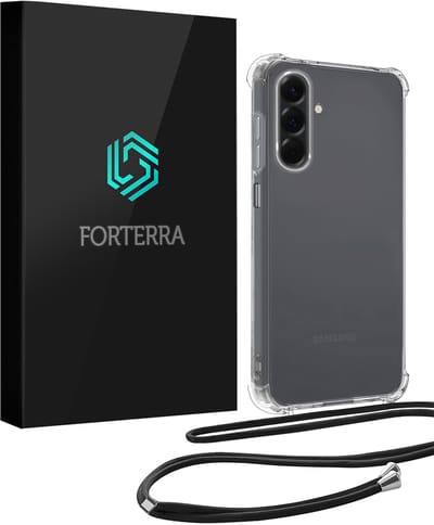 Hoesje Geschikt voor Samsung Galaxy A26 - Met Koord - Shock Proof - Siliconen Case - Telefoonkoord - Back Cover - Telefoon Hoes Shockproof - Telefoonketting - Transparant