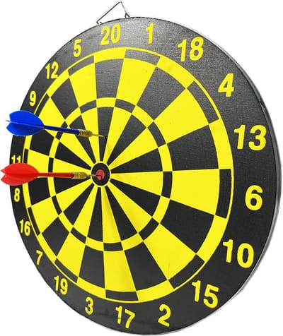 Dartbord incl. 6 dartpijltjes - Ø 36.5 CM - Speelgoed dart - Sportief spelen - Darten/darts - Dartborden voor kinderen en volwassenen