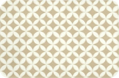 WC mat 60x40 cm - Antislip - Symmetrisch - Motief - Beige - Toiletmat - Vloermat - Douchemat - Toilet tapijt - Toiletmatten