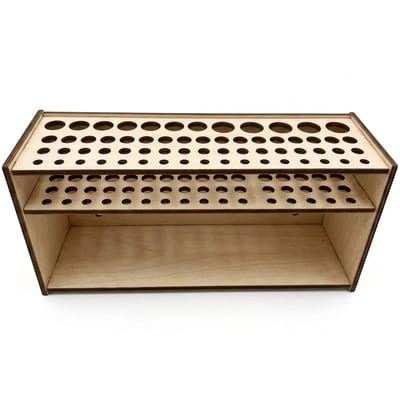 Houten penseelhouder bureau organizer verfkwast houder met gaten opberg rek beide schilder hulpmiddel 1 stuk