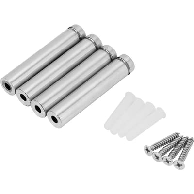 4 stuks Roestvrij Staal 12*60   12*80mm Reclame Nagel Holle Glas Afstandhouder Houder Type 1