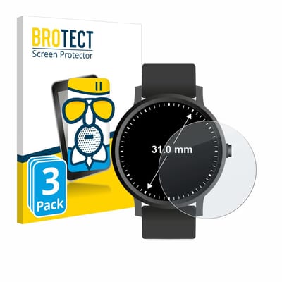 BROTECT - Screenprotector voor Horloges (Rond, ø: 31 mm) - Folie Beschermfolie Beschermglas matte 3 Stuks
