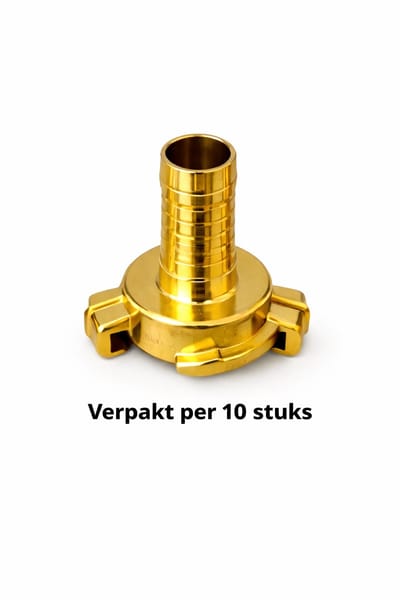 Geka koppeling 1/2" (=12,5mm) slangtule - verpakt per 10 stuks - messing snelkoppeling