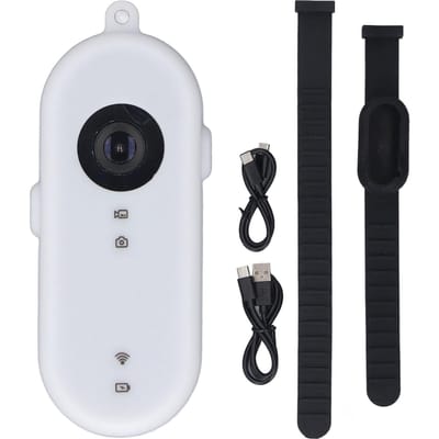 Huisdier Kattenhalsband Camera HD Opname Waterbestendig Duimformaat Bodycamera Draagbaar voor Huisdierbenodigdheden white