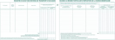 Exacompta Speciale registers Garagisten - Tweedehandsvoertuigen binnenland & export - vergelijkingsregisters achteraan - Franstalig - 80 blad - - 5093X