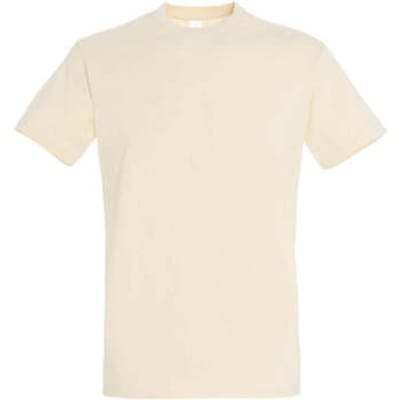 T-shirt Korte Mouw Sols IMPERIAL Crèmekleurig T-shirt - 100% halfgekamd katoen