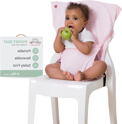 Draagbare kinderstoel - licht en eenvoudig te vervoeren - onmisbaar voor reizen - Pink Stars