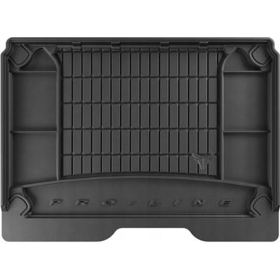 FROGUM PROLINE Kofferbakmat - Geschikt voor CITROEN BERLINGO II Multispace (2008-2018) - Dubbele achterdeuren - TPE Rubber - Zwart