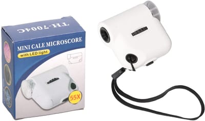Dailygoody - Minimicroscoop - Draagbare Microscoop - 55X Hoge Vergroting - Compact en Lichtgewicht - LED-verlichting - Ideaal voor Onderzoek - Ge