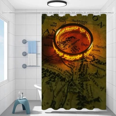 Badkamer Douchegordijnen Voor Huizen Kamers The Lord Of The Rings Bad Gordijn Vouwbare Scheidingswand Accessoires Slaapkamers Quarto Huis W90H180(CM)-1 Pcs