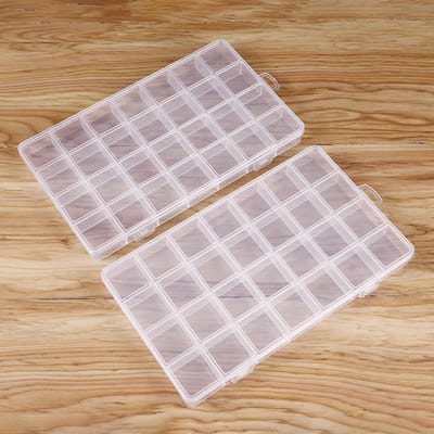 Dailygoods - Opbergdozen - Sorteerdozen met 28 Compartimenten - Milieuvriendelijk en Stevig - Transparant - Geschikt voor Kleine Onderdelen - Perfect...