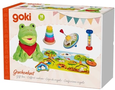 Goki cadeau set speelgoed - kleurrijk baby cadeau voor 18 maanden+.