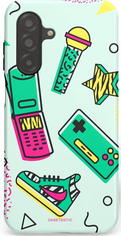 Casetastic Hoesje Geschikt voor Samsung A26 - Stijlvolle Beschermende Duo-layer Case - Retro 80s sneaker