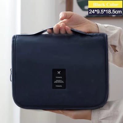 Vandera Toilettas Dames - Make-up tasje - Reis Toilettas met haak - Toilettassen - Organizer - 24cm x 19cm, Vakantie- Hotel-Reistas-Reizen-Make-up Tas.