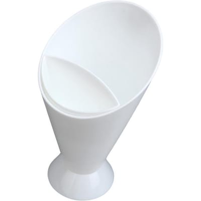 Diverse Saus Opberg Schotel Borden Servies Creatief Lui Snack 2 Vakken Plastic Kom Friet Chips Salade Kegel Dipschaal white