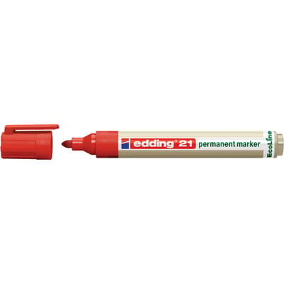 Viltstift edding 21 EcoLine rond rood 1.5-3mm
