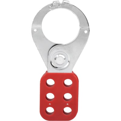 Lockout Hasp Staal Multiplayer Management Slot 6 Gaten Interlock 1.5in Binnendiameter Bek white