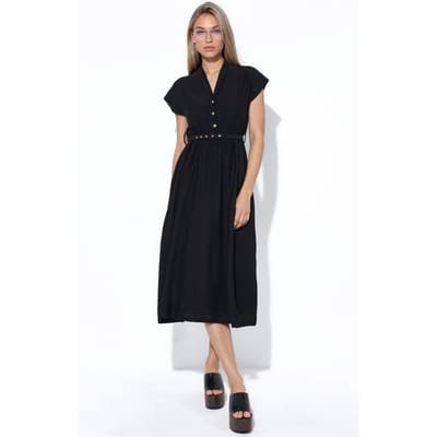 Textured Gelaagde Maxi Jurk